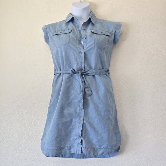 Calvin Klein Other - NWT Calvin Klein Button Up Shirt Dress Girls XL Women Small Chambray Prep Comfy